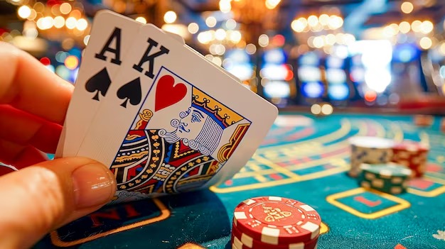 SA Gaming live dealer studio with multi-camera setup and dealer at blackjack table